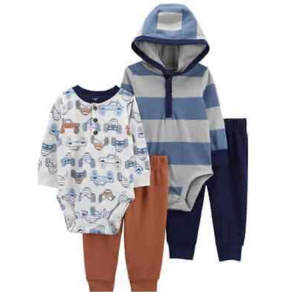 Carter's Baby Boy 4 Piece Hoodie Set
Blue Vehicles